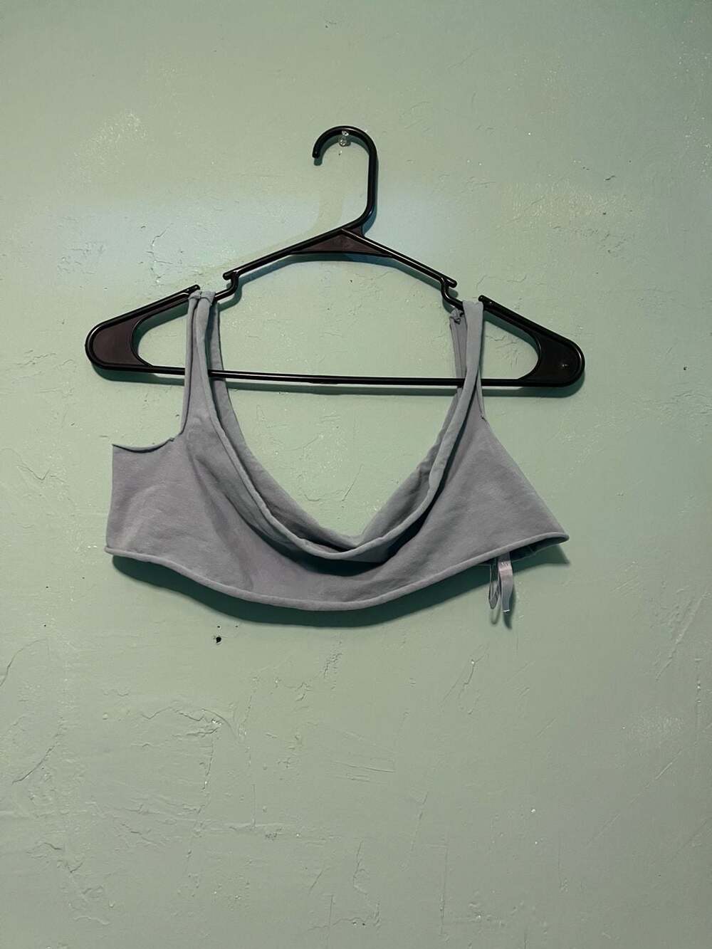 Skims Raw Edge Micro Scoop Bralette Denim Blue